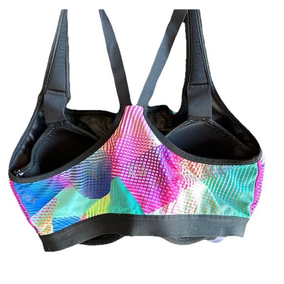 Victorias Secret VSX Womens Sports Bra 34D Knockout Double Bra Racerback Zipper - Picture 2 of 9